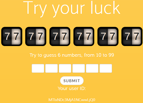 Screen strony loterii