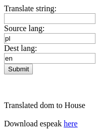 translatespeak page after submitting translation